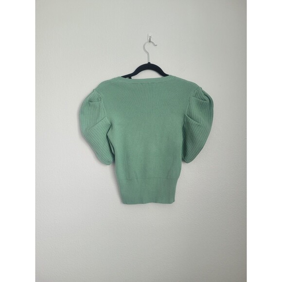 NWT ANTHROPOLOGIE Lumiere Ribbed Puff Short Sleeve Knit June Top Size L Boho - Picture 3 of 6